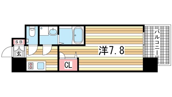 新神戸駅 徒歩3分 7階の物件間取画像